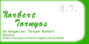 norbert tornyos business card